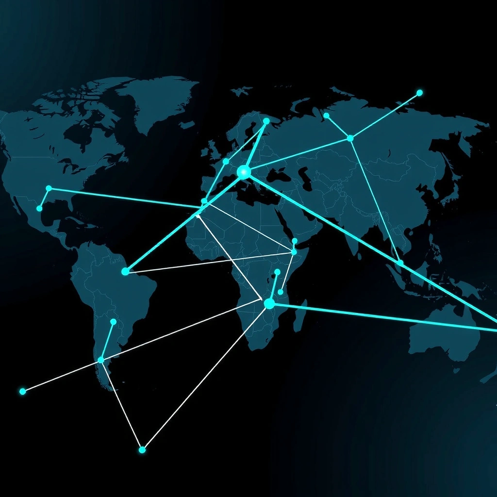 Global trading network visualization